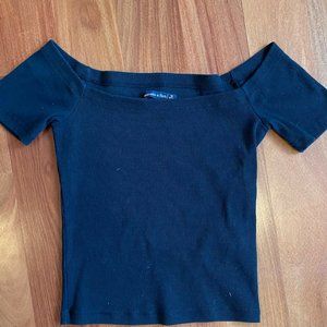 black off the shoulder top